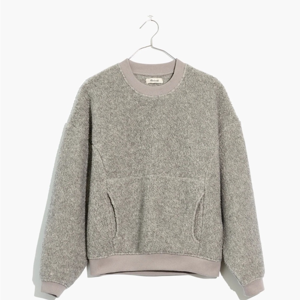 Madewell polartech fleece sweatshirt gray soft